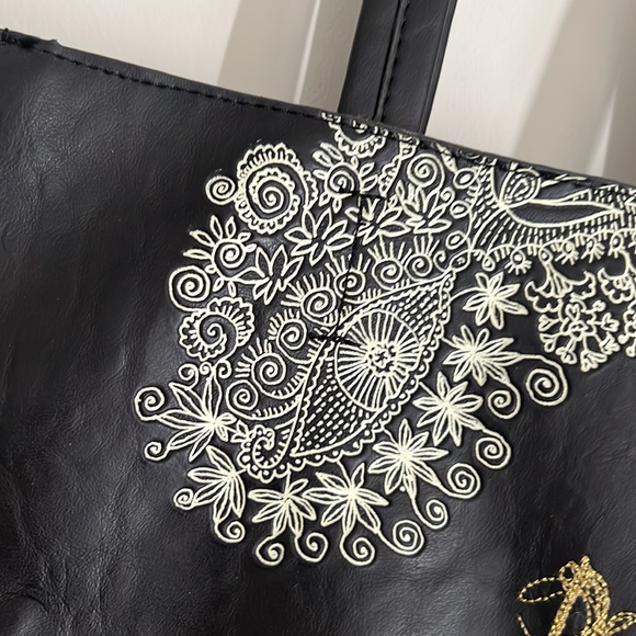Desigual Black and Gold Tote Bag - Picture 6 of 14